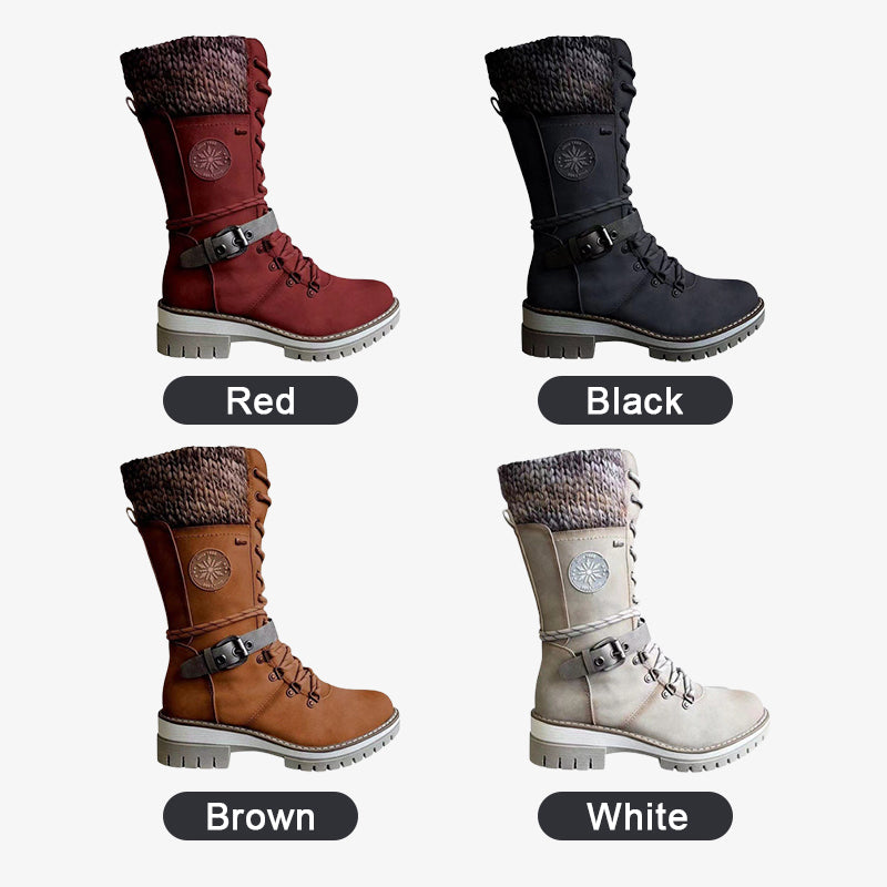 ❄️Winterschlussverkauf 77% RABATT🎁Wasserdichte Knie-Schneestiefel für Damen
