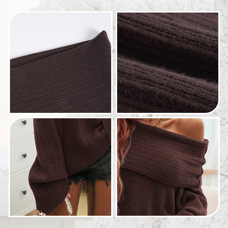 Suéter monocromático suelto de moda