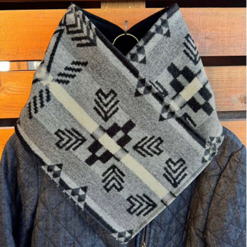 Bedruckter Damen-Schlauchschal mit Knopf