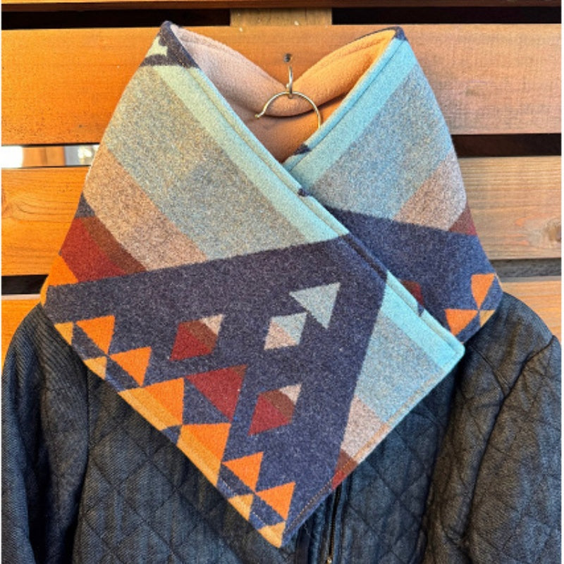 Bedruckter Damen-Schlauchschal mit Knopf