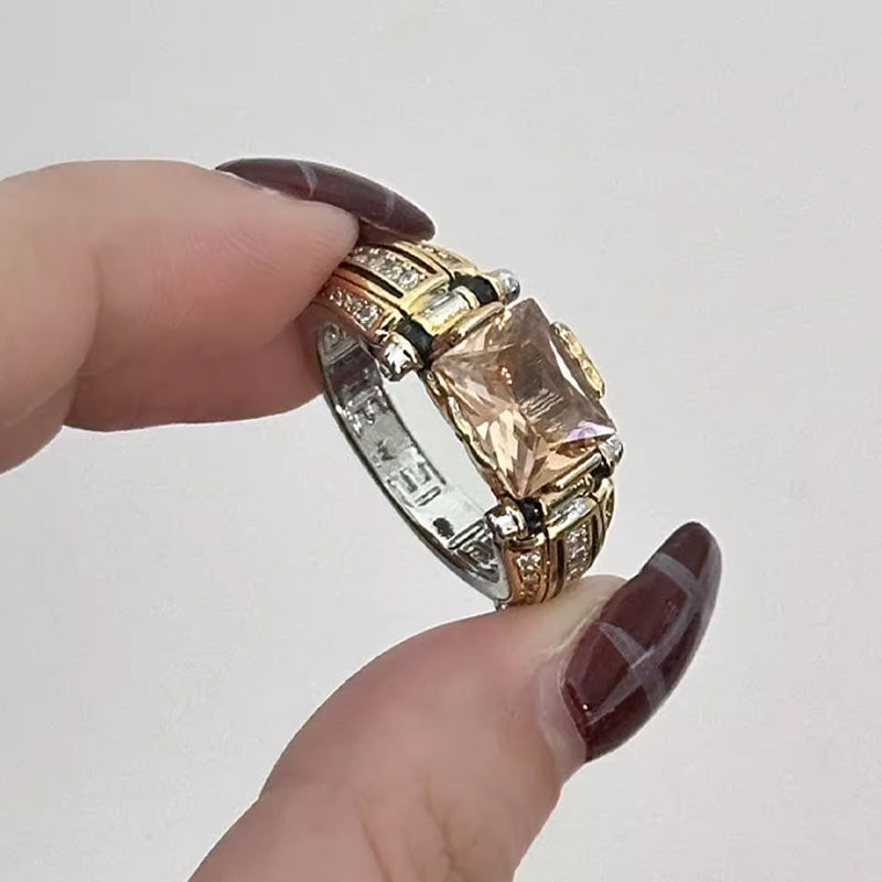 💕 Valentinstags-Special - 50% Rabatt 💕 Robuster Vintage-Ring mit breitem Zirkonia