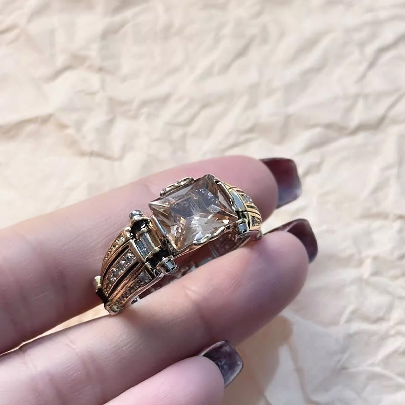 💕 Valentinstags-Special - 50% Rabatt 💕 Robuster Vintage-Ring mit breitem Zirkonia