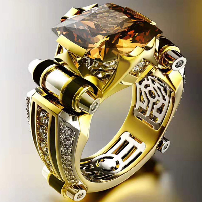 💕 Valentinstags-Special - 50% Rabatt 💕 Robuster Vintage-Ring mit breitem Zirkonia