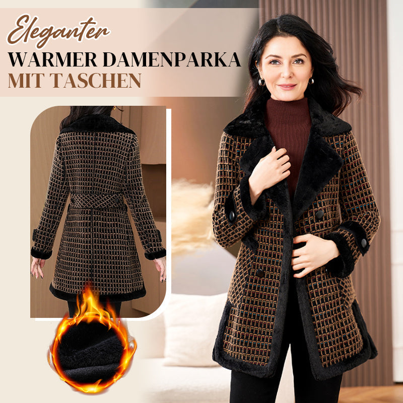 Eleganter Warmer Damenparka mit Taschen
