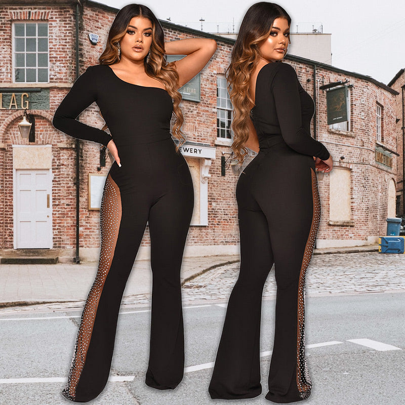 Sexy Bodycon en general con diamantes de imitación