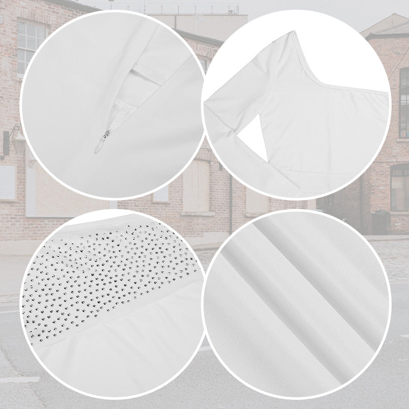 Sexy Trägerloser Bodycon-Overall mit Strasssteinen