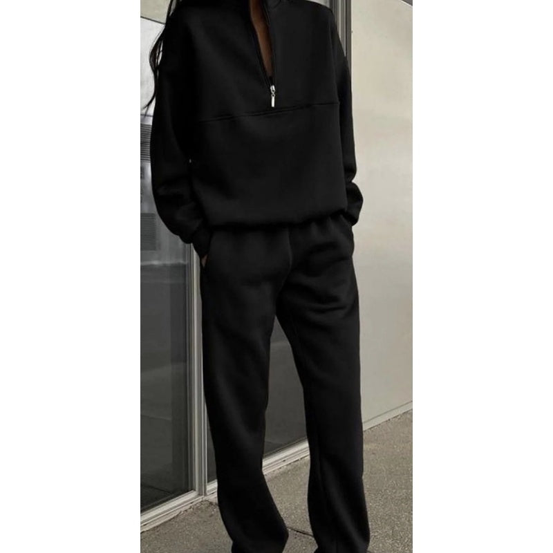 Sudadera femenina con pantalones de martillo y pantalones de jogging set de 2 partes