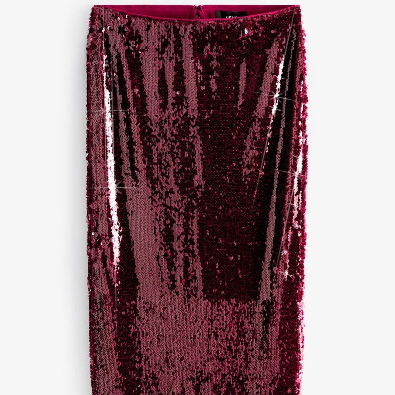 💥Venta caliente 50% de descuento💃Elegante conjunto de 2 piezas de top y falda de lentejuelas para mujer