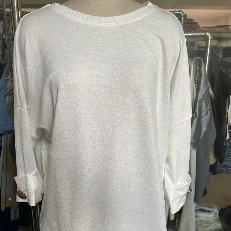 👚HEISSER VERKAUF 49%  - Klassisches, einfarbiges Strickoberteil für Damen