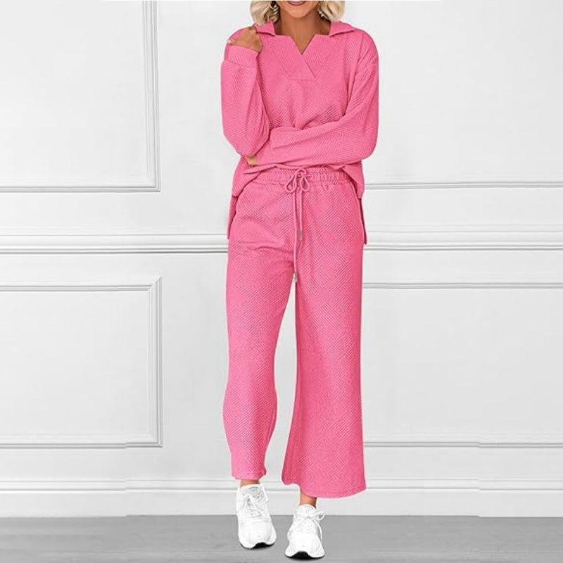 🔥Promoción de Año Nuevo 49% 💕Conjunto de dos piezas para mujer con escote en V y bolsillos.