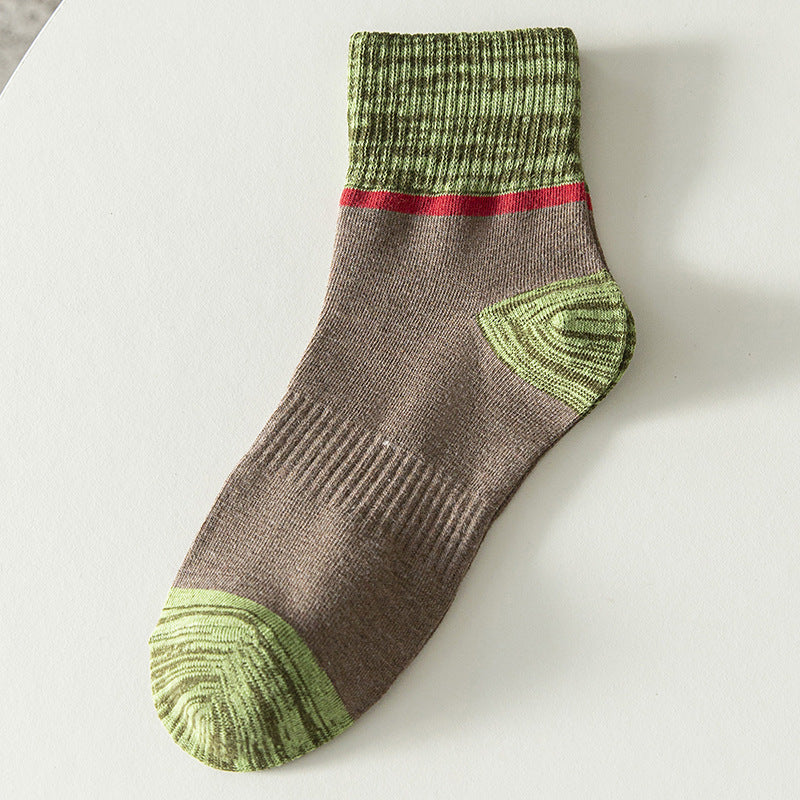Herren Komfortable, Atmungsaktive Socken mit Farbblockdesign