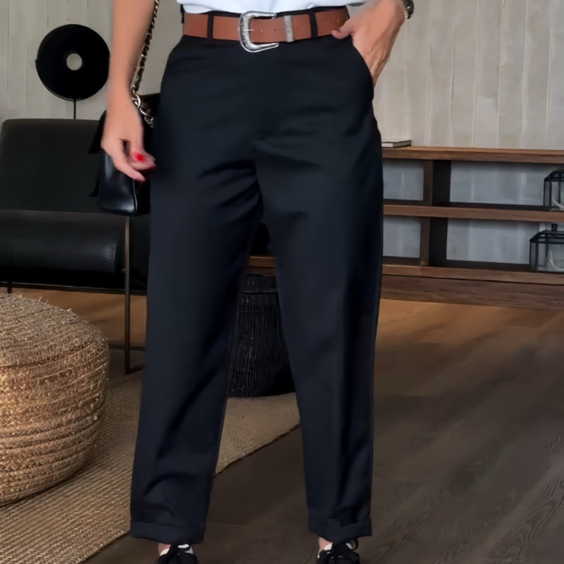 š„Nuevo bestsellerš„Pantalones blazer rectos casuales de cintura alta para mujer