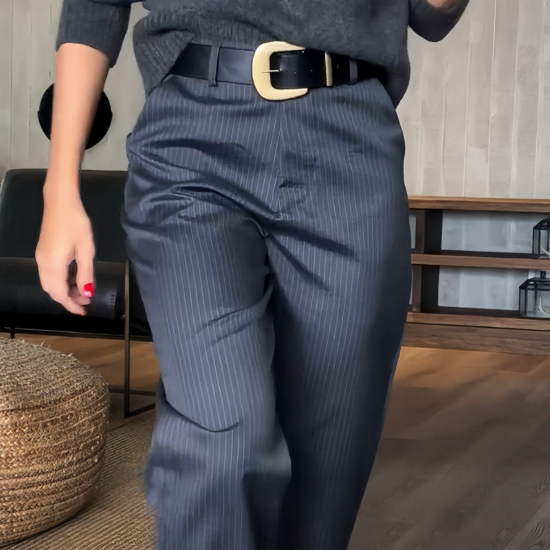 š„Nuevo bestsellerš„Pantalones blazer rectos casuales de cintura alta para mujer
