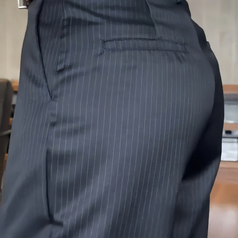 š„Nuevo bestsellerš„Pantalones blazer rectos casuales de cintura alta para mujer