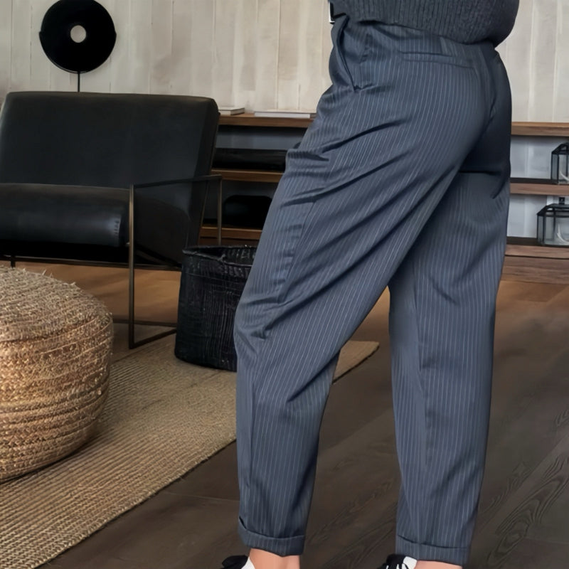 š„Nuevo bestsellerš„Pantalones blazer rectos casuales de cintura alta para mujer