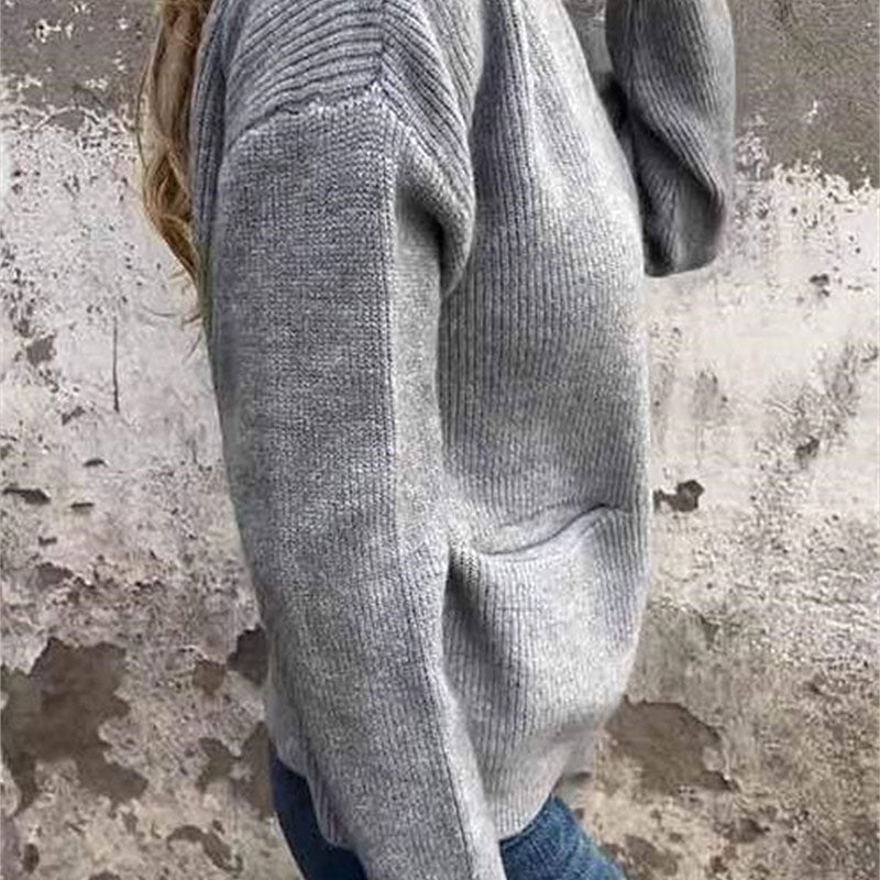 Cárdigan acogedor con cremallera para mujeres
