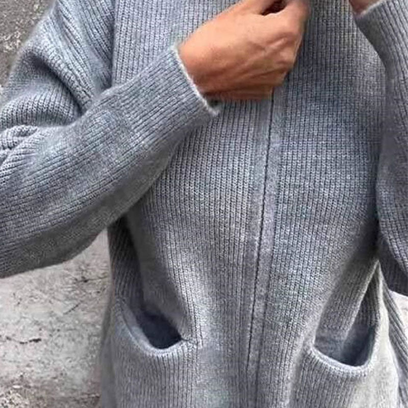 Cárdigan acogedor con cremallera para mujeres