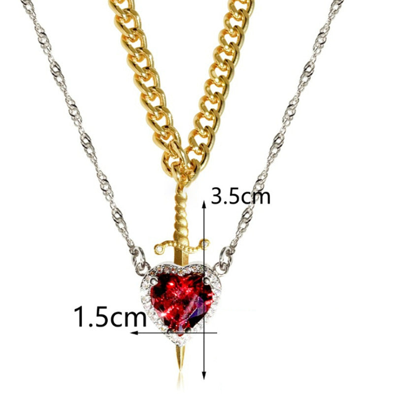 Tik Tok Pop-ups 💥⏳Begrenzter Rabatt - 50% Rabatt auf „❤️🔥Liebe und ⚔️Schwert“ Vintage Herz-Schwert-Halsketten-Set