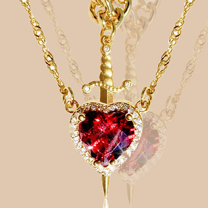 Tik Tok Pop-ups 💥⏳Begrenzter Rabatt - 50% Rabatt auf „❤️🔥Liebe und ⚔️Schwert“ Vintage Herz-Schwert-Halsketten-Set
