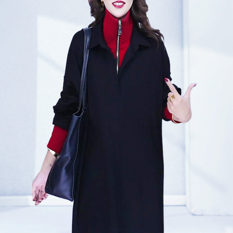 Vestido para mujeres elegante en capas con cinturón