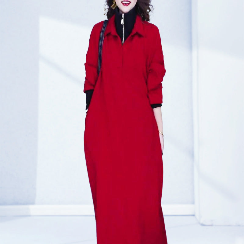 Vestido para mujeres elegante en capas con cinturón