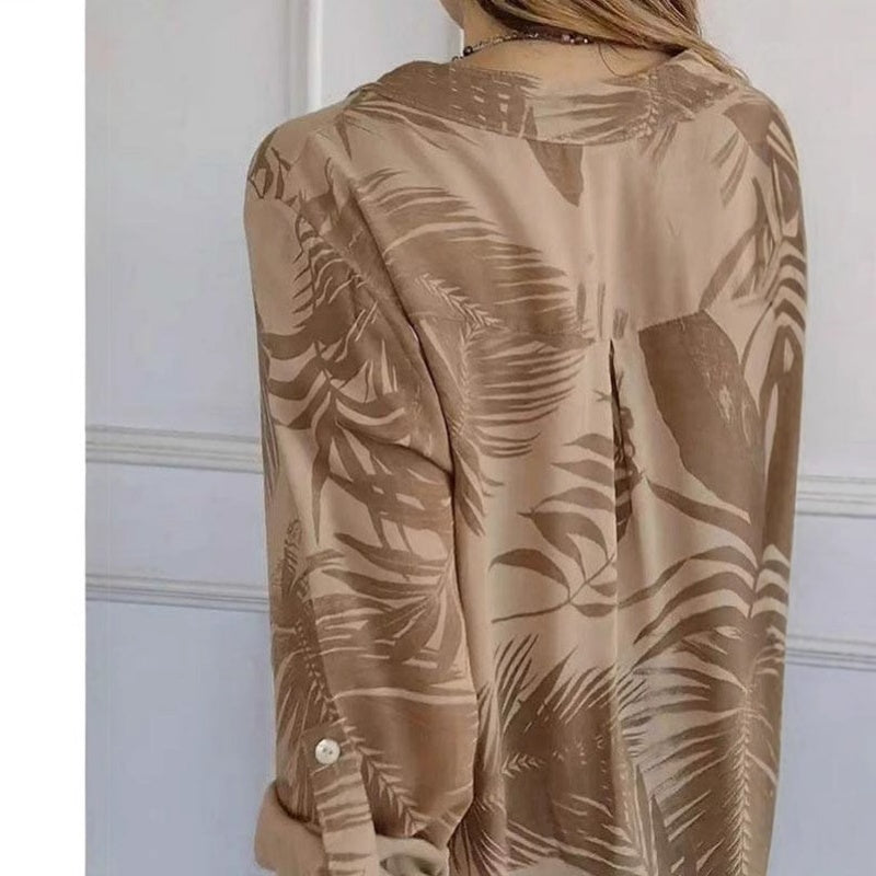 Top de mujer de moda con estampado y escote en pico.📦Dos piezas envío gratis