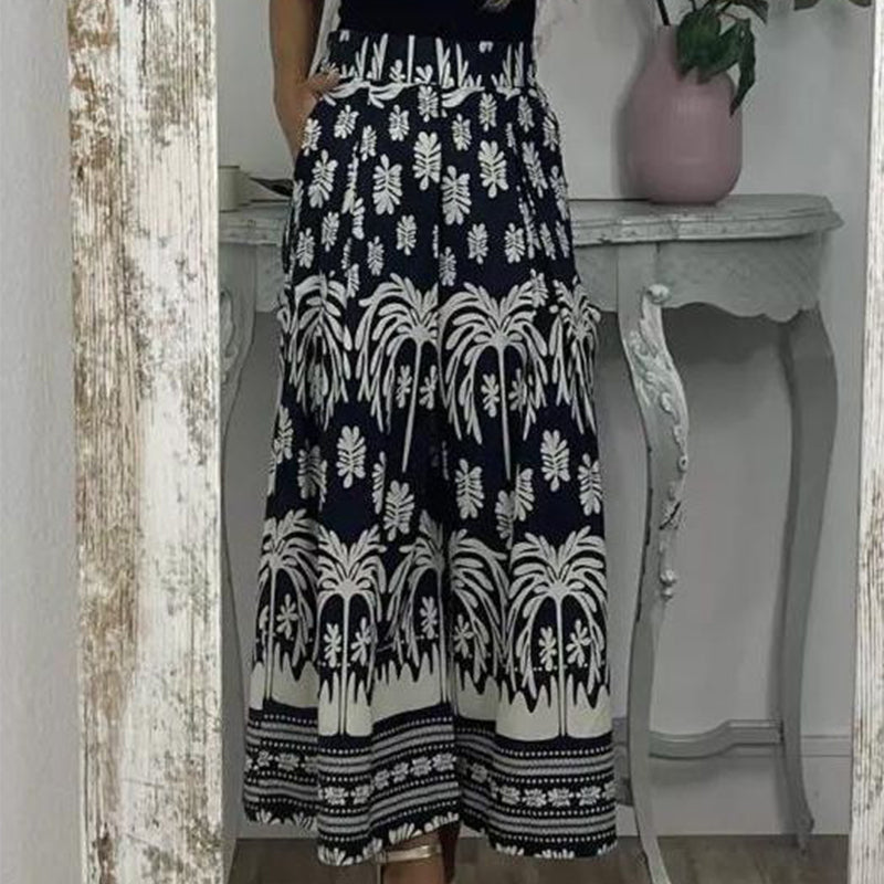 Bedruckte Palazzo-Hose für Frauen