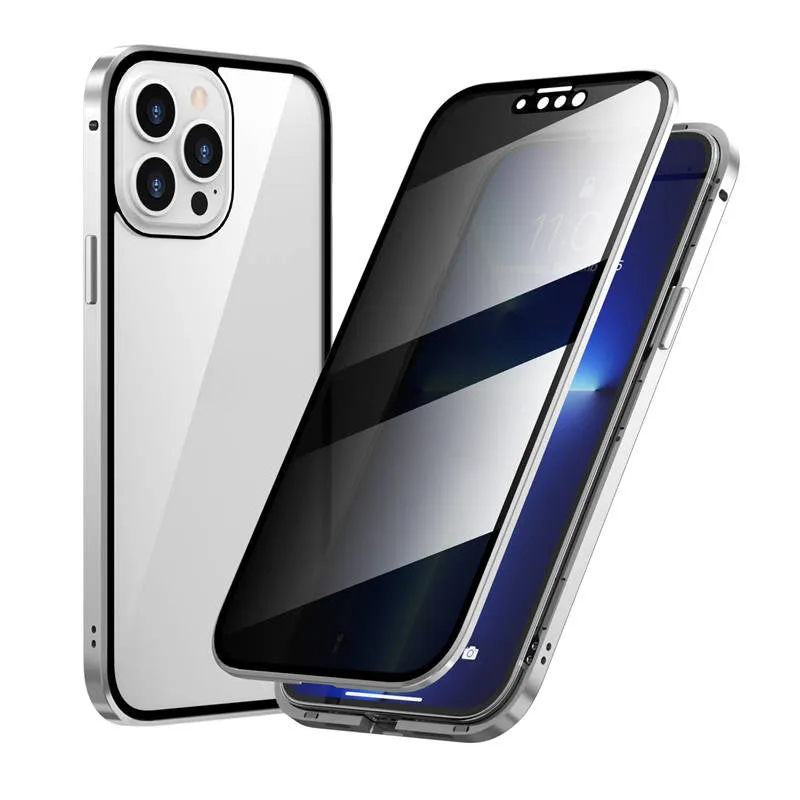 📱 50% RABATT JETZT! ✨Magnetische doppelseitige Telefonhülle aus gehärtetem Glas mit Anti-Peeping-Effekt für die iPhone-Serie 11-16