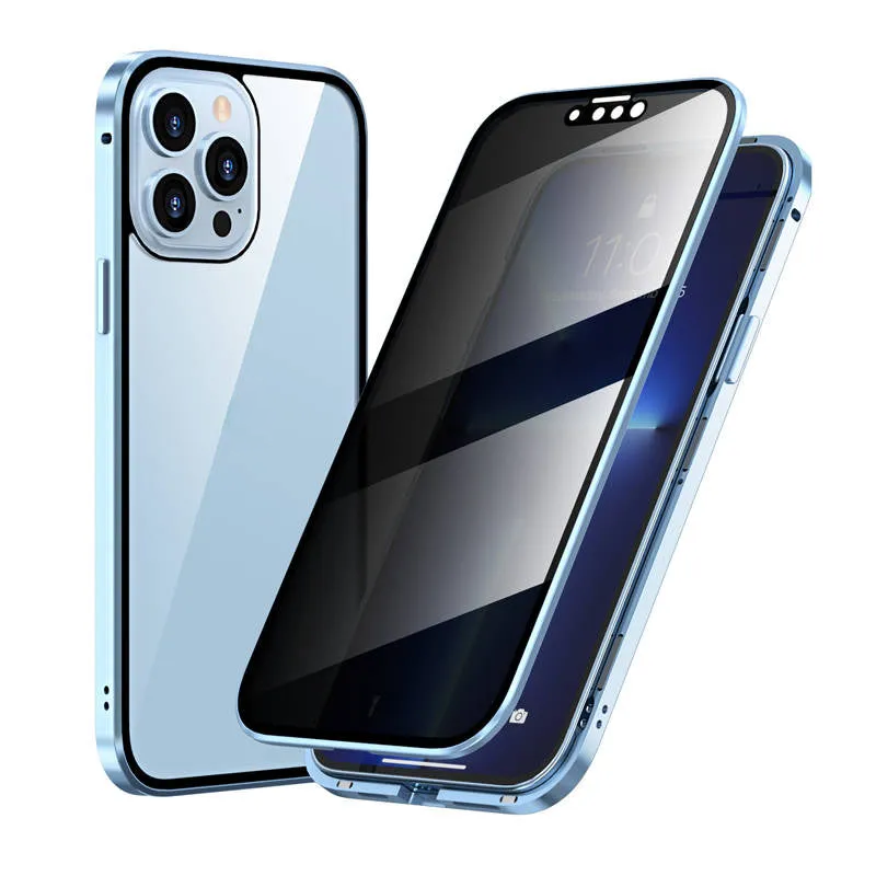 📱 50% RABATT JETZT! ✨Magnetische doppelseitige Telefonhülle aus gehärtetem Glas mit Anti-Peeping-Effekt für die iPhone-Serie 11-16