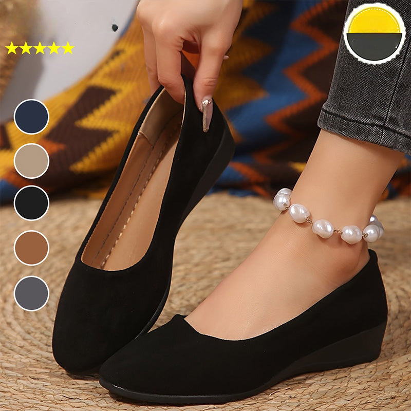 Zapatos elegantes, ligeros y sin cuña sin tacones con tacones bajos
