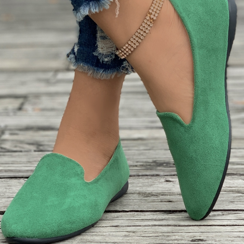 š„Venta calienteš„ Zapatos planos casuales de color liso para mujer.