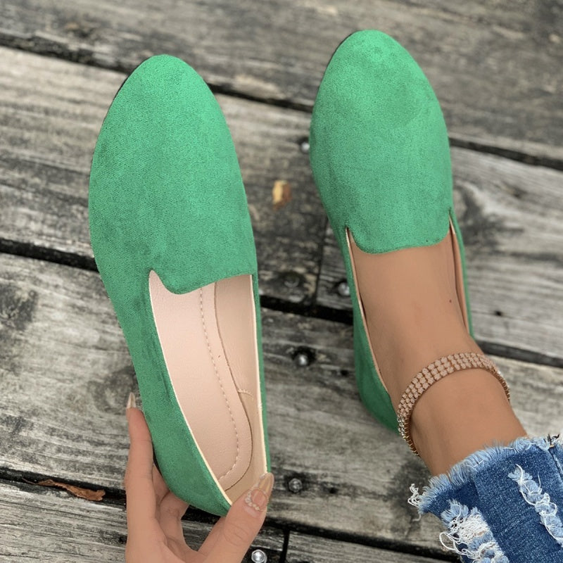 š„Venta calienteš„ Zapatos planos casuales de color liso para mujer.