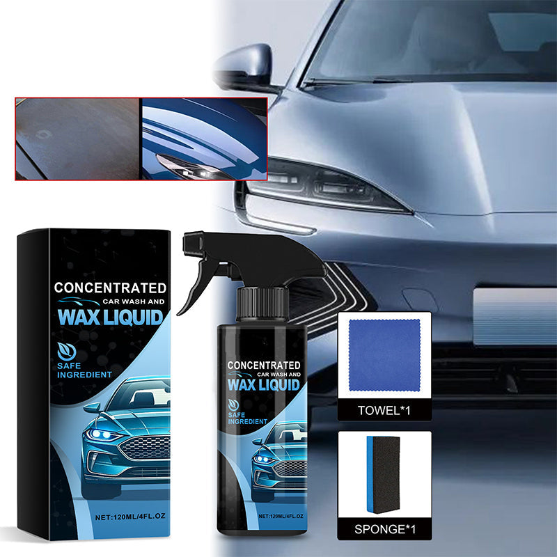 đ„2025 New Arrivalđ„ Sanftes, effektives Auto-Reinigungsspray mit Schwamm und Lappen