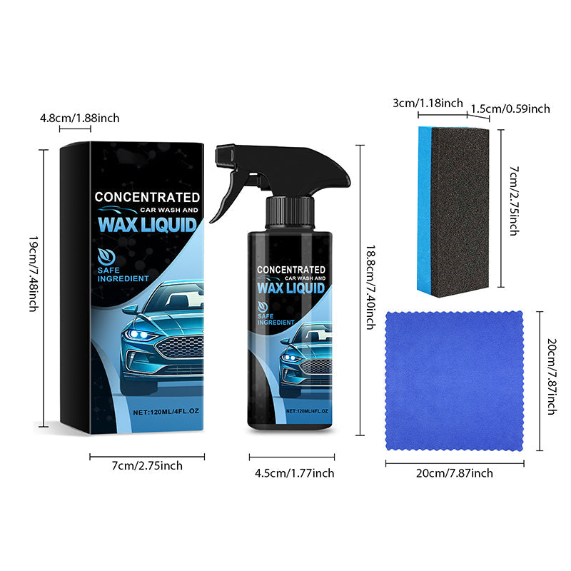 đ„2025 New Arrivalđ„ Sanftes, effektives Auto-Reinigungsspray mit Schwamm und Lappen