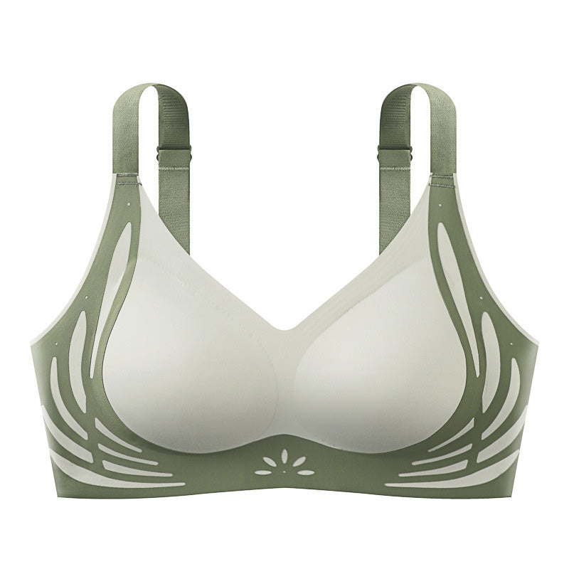 ✨VENTA DE ÚLTIMO DÍA 50% DE DESCUENTO✨Sujetador push-up fruncido con bloques de color que no deja marcas