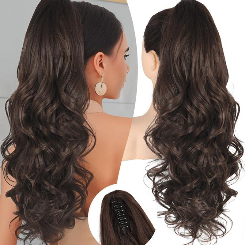 💜 LETZTER TAG DER AKTION – 50 % RABATT 💜 Clip-on-Haarverlängerung für welligen Pferdeschwanz