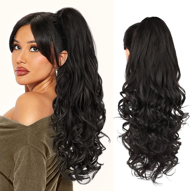 💜 LETZTER TAG DER AKTION – 50 % RABATT 💜 Clip-on-Haarverlängerung für welligen Pferdeschwanz