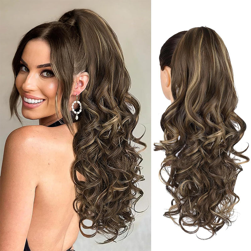 💜 LETZTER TAG DER AKTION – 50 % RABATT 💜 Clip-on-Haarverlängerung für welligen Pferdeschwanz