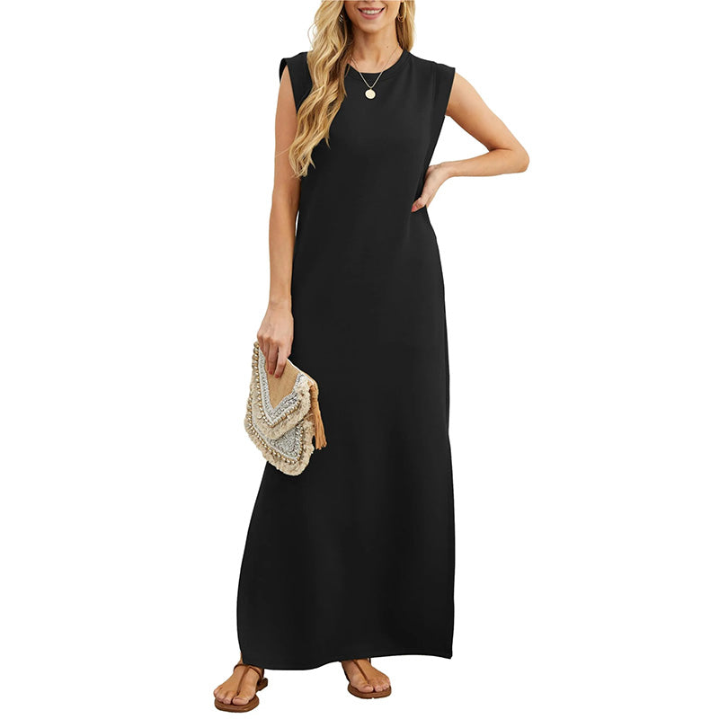 🔥Vestido casual antiarrugas para mujer con dobladillo dividido