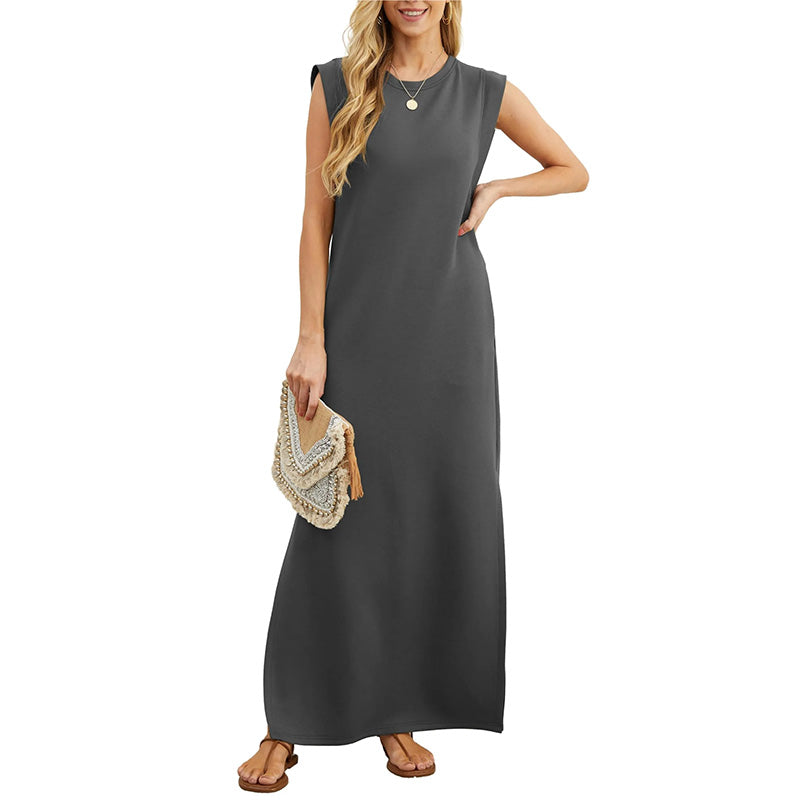 🔥Vestido casual antiarrugas para mujer con dobladillo dividido
