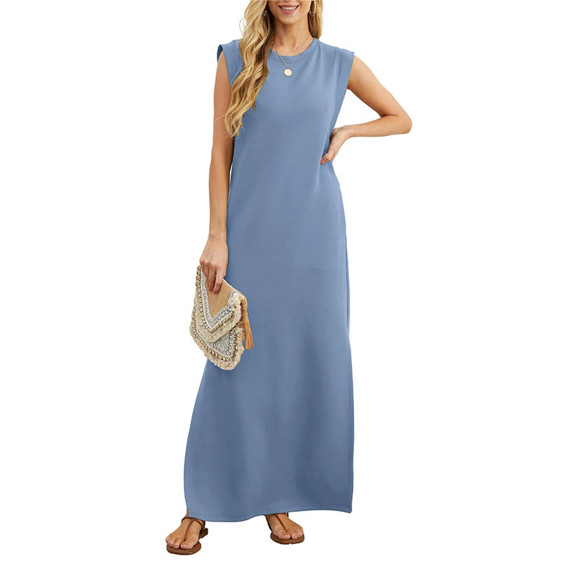🔥Vestido casual antiarrugas para mujer con dobladillo dividido