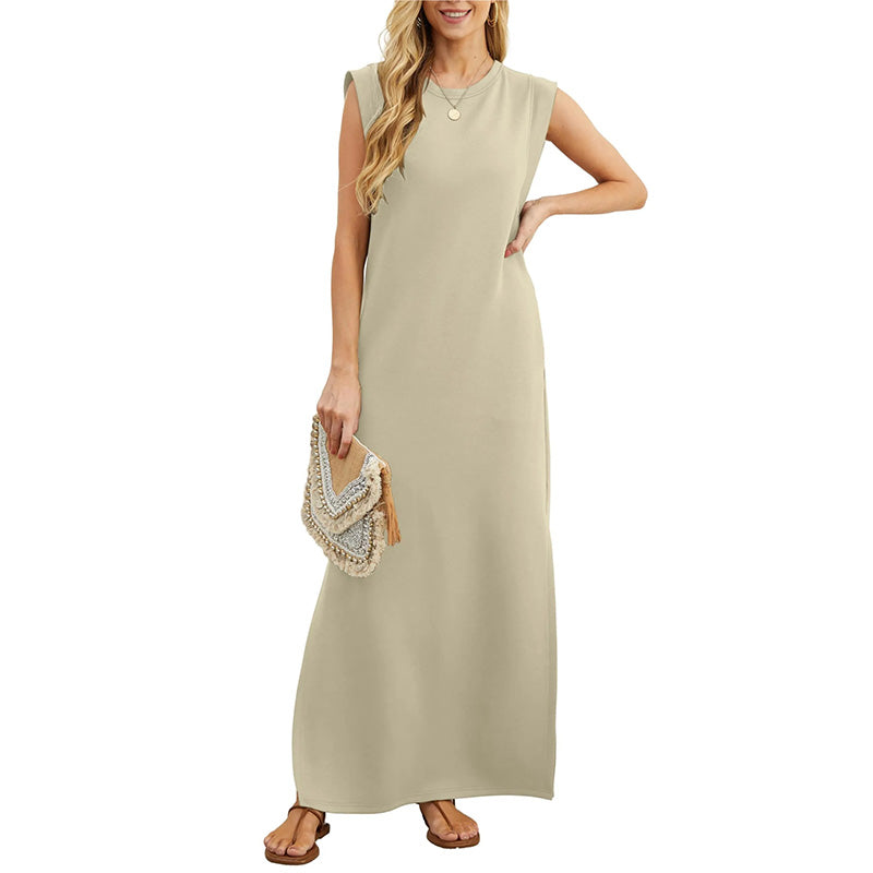 🔥Vestido casual antiarrugas para mujer con dobladillo dividido
