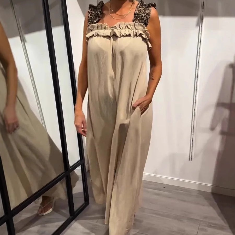 💕Vestido largo informal sin mangas con bolsillos para mujer