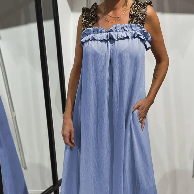 💕Vestido largo informal sin mangas con bolsillos para mujer