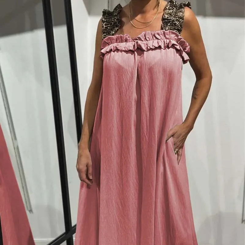 💕Vestido largo informal sin mangas con bolsillos para mujer