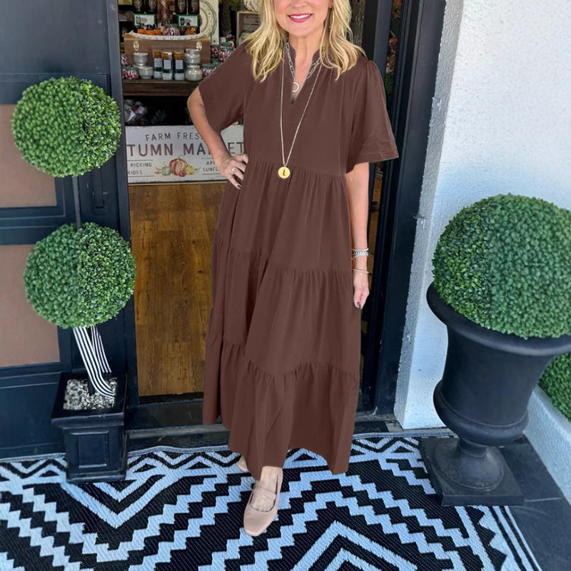 El elegante vestido maxi de las mujeres, elegante