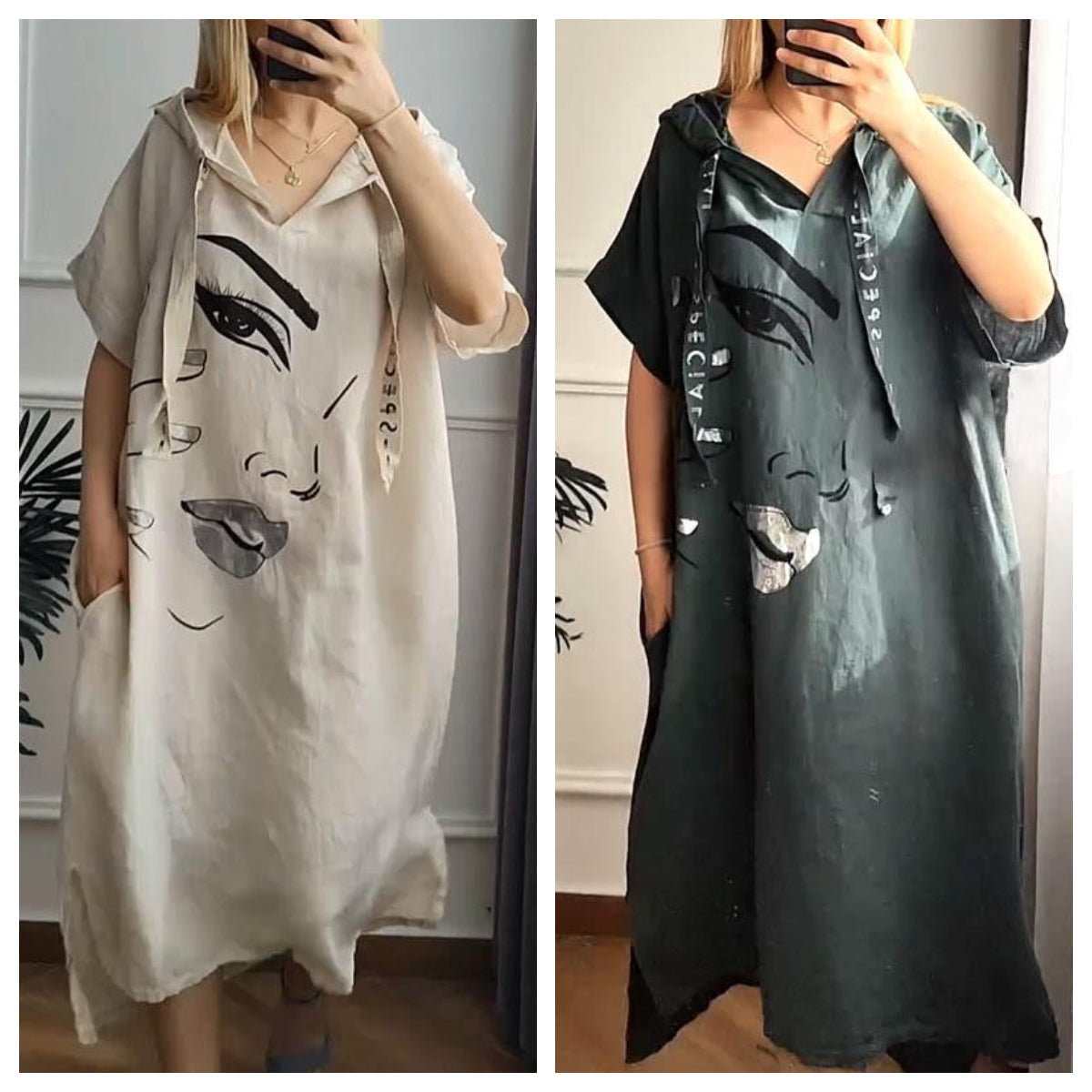 💃50% de descuento💥Un vestido estampado para primavera y verano.