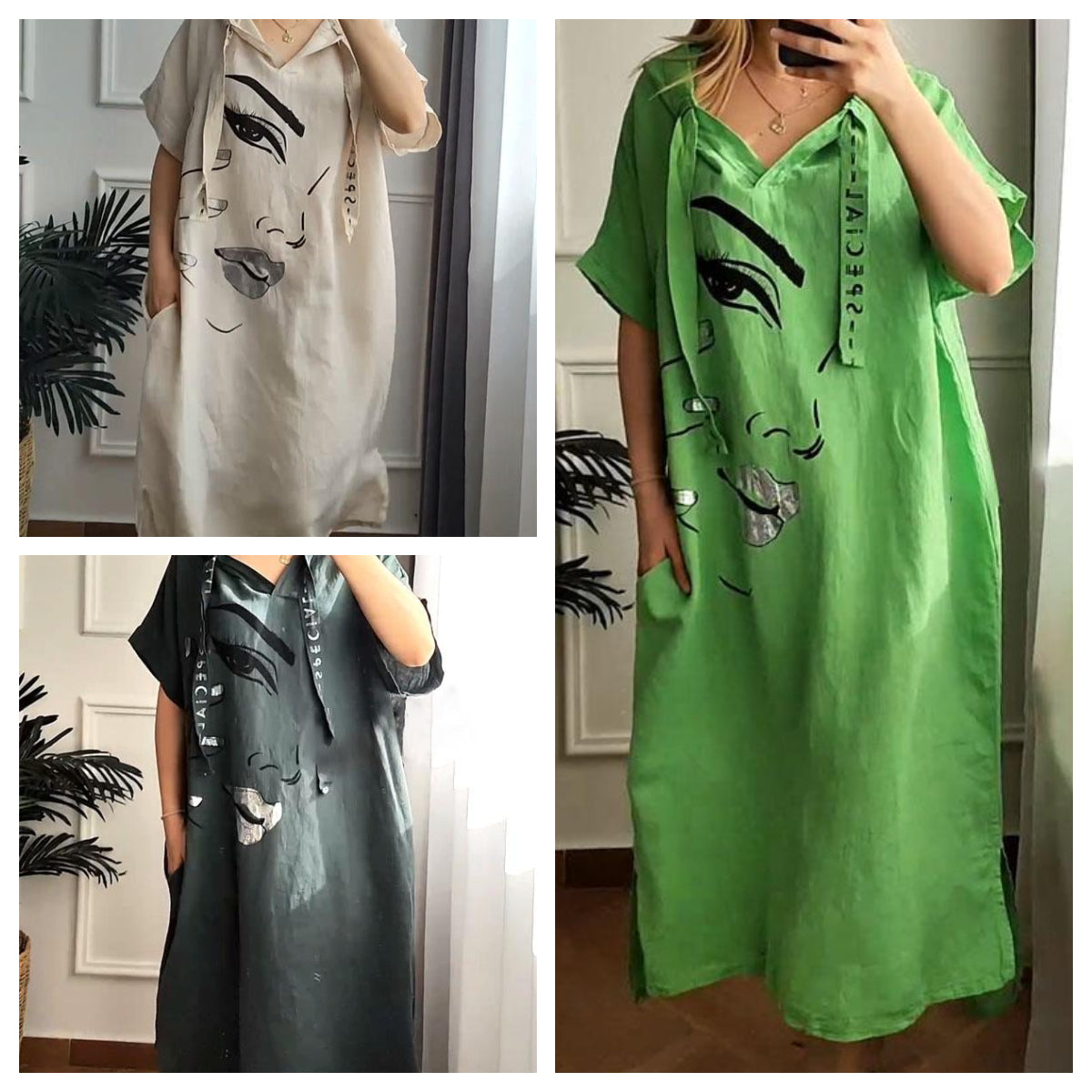💃50% de descuento💥Un vestido estampado para primavera y verano.