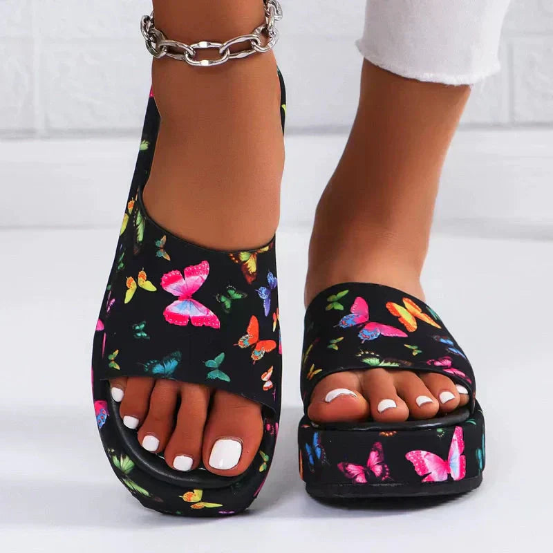 🌸✨Pantuflas de plataforma antideslizantes que absorben el sudor.
