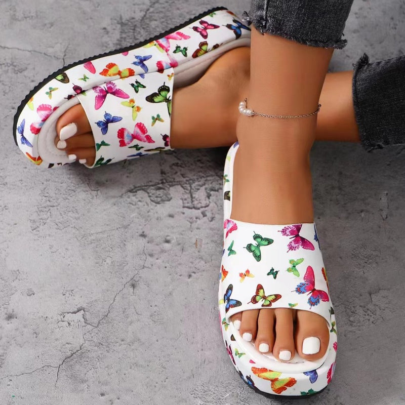 🌸✨Pantuflas de plataforma antideslizantes que absorben el sudor.